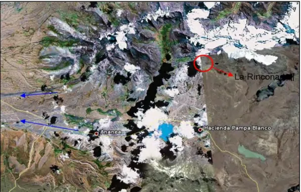 Figura Nº2.2  Se observa la Cuenca Alta del río Ramis- La Rinconada y Ananea 