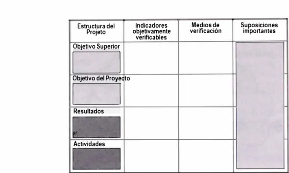 Figura 2. Ejemplo de Marco Lógico 