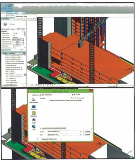 Figura  N0 3.2:  Exportación  de  Revit a  Naviswork