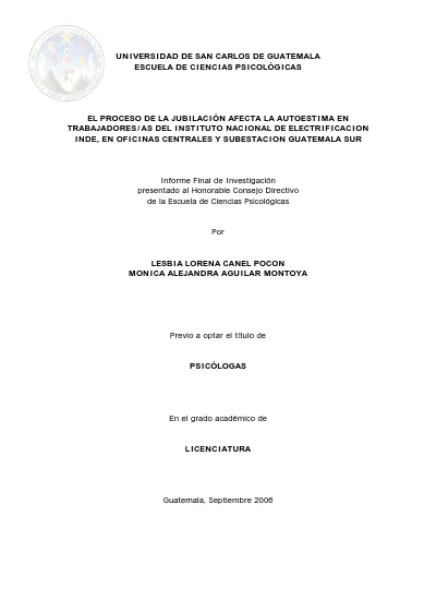 El proceso de la jubilación afecta la autoestima en trabajadores del ...