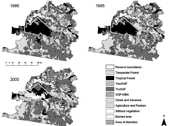 Table 2 – Land-use/land-cover classes used in the change analysis (area in ha)