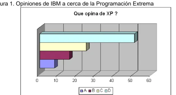 Figura 1. Opiniones de IBM a cerca de la Programación Extrema 
