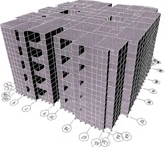 Gráfico 1.4  Vista tridimensional de estructura modelada en ET ABS 