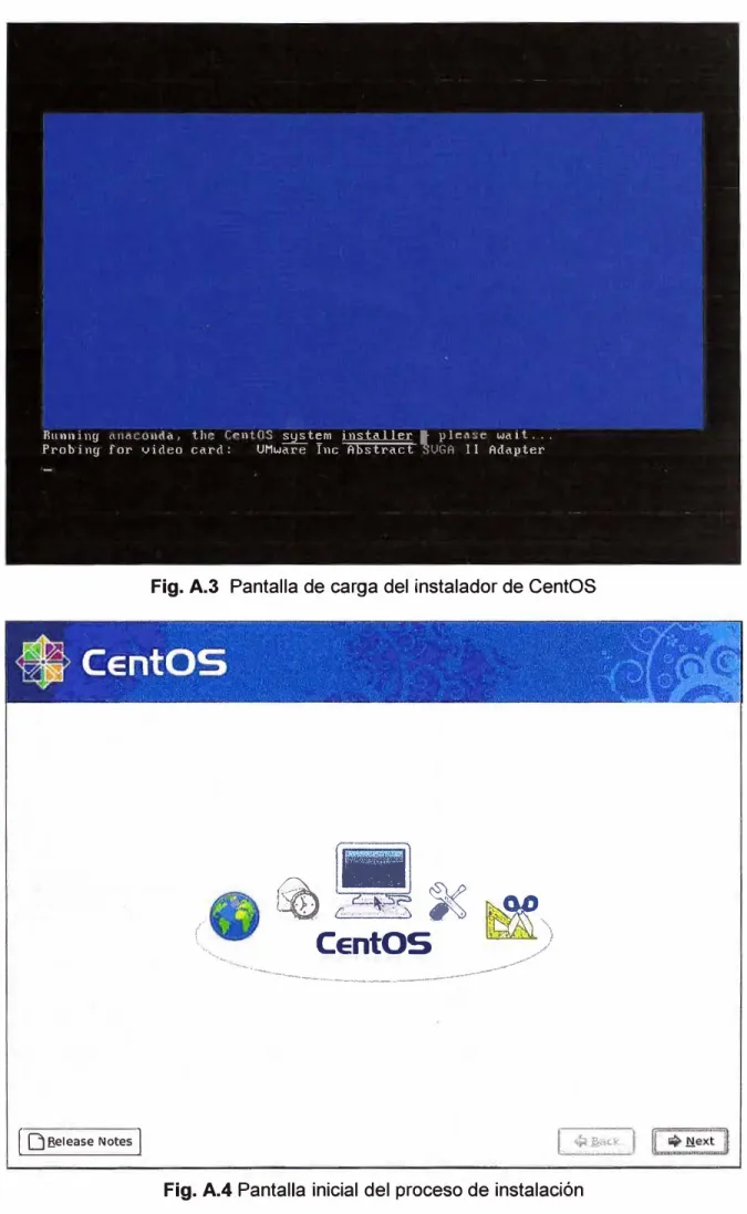 Fig. A.3  Pantalla de carga del instalador de CentOS 