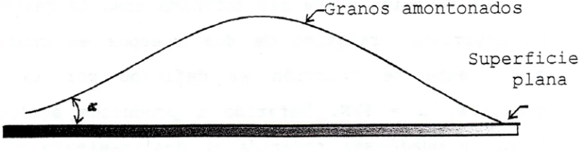 Fig. 2.4.  ESQUEMA DEL ANGULO DE REPOSO (α) 