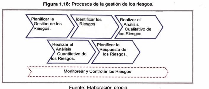 Figura 1.18:  Procesos de la gestión de los riesgos. 