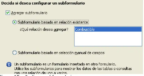 Figura 15: añadir un subformulario