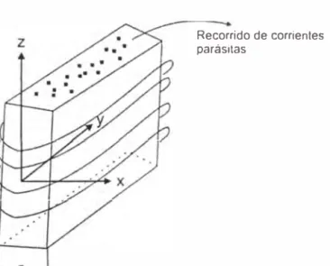 Fig. 3.3.  Elemento Unitarto de lámina para cálculo de perdidas por corriente foucault 
