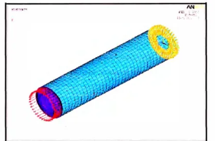 Figura 3.5  -Aplicación de la carga de tracción en el modelo. 
