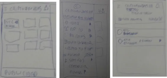 Figura 4: Home  Figura 5: Menú  Figura 6: Lista de criptos 