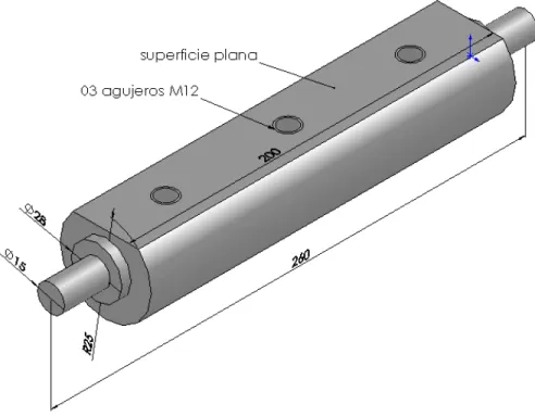 Fig. 4.12 Eje de apoyo de placa base (02 unidades)