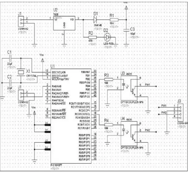 Figura 4.5: Dise˜ no ORCAD para implementar la placa del generador de pulsos PWM.