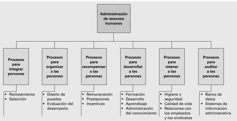 Figura 1.7  Los seis procesos de la administración de recursos humanos.