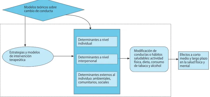 Figura 2: Modelo lógico del acercamiento conceptual utilizado en la revisión