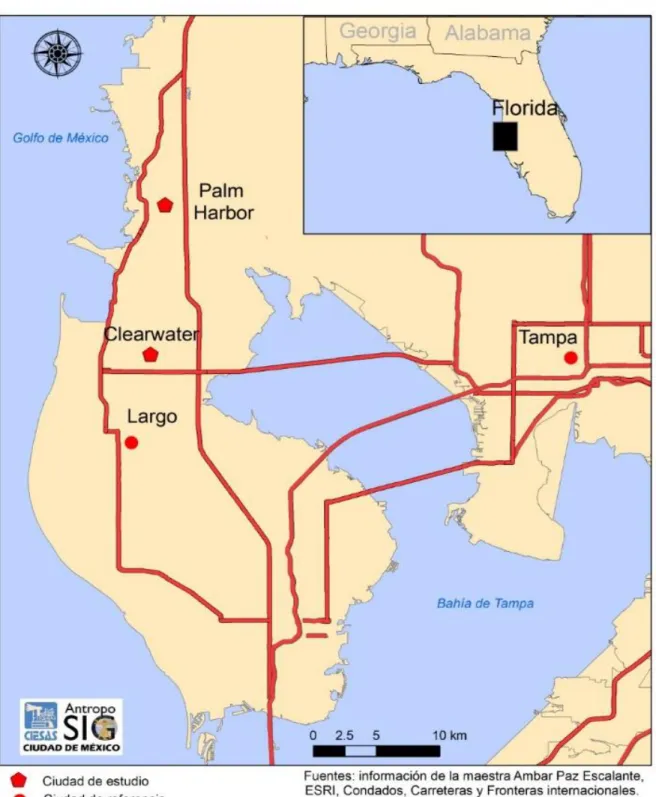 Mapa 2. Condado de Pinellas, Florida, Estados Unidos 