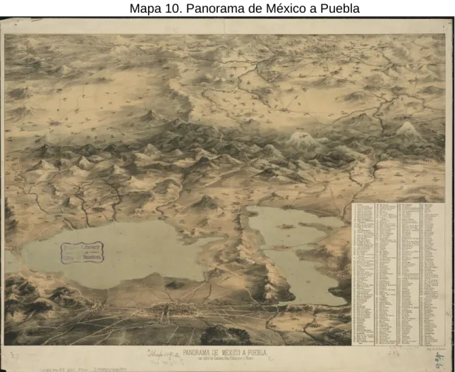 Mapa 10. Panorama de México a Puebla 