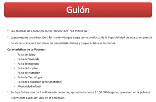 Figura 2: Ejemplo de guión literario.