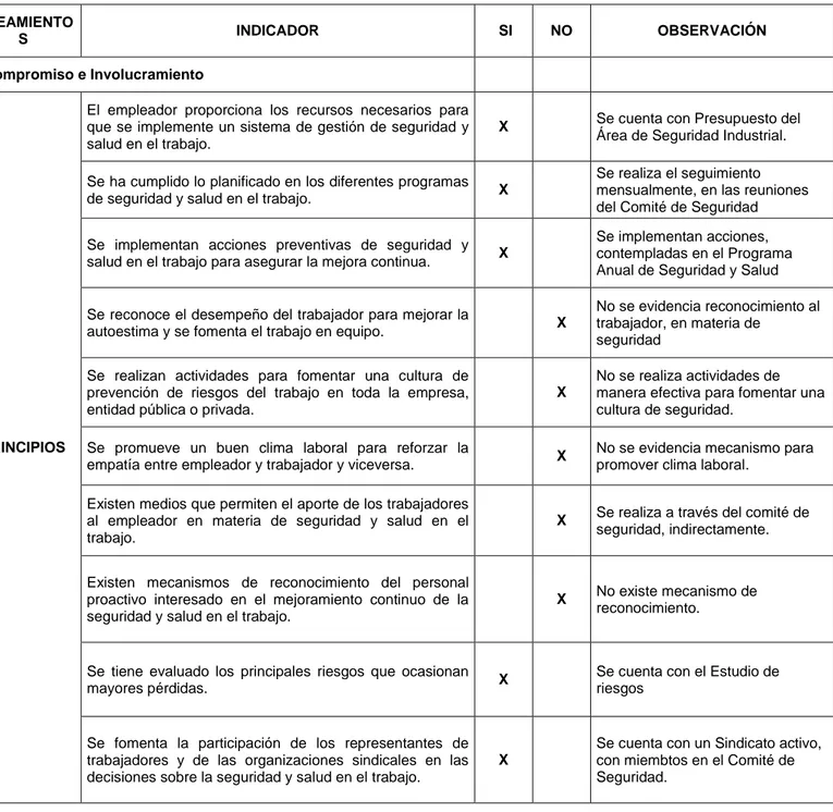 Verificación Supervisión X La Política De Seguridad Y Salud En El