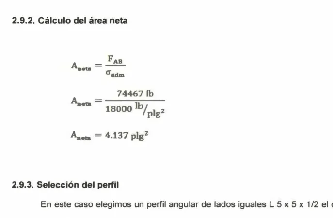 TABLA 2.4:  Propiedades del perfil angular L 5 x 5 x  1 /2. 