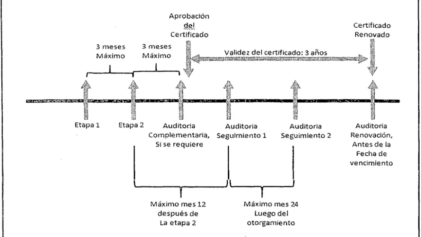 Figura 4.6:  Etapas de certificación 