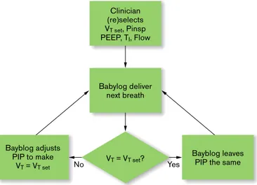 Figure 8 schematically represents the algorithm that the Babylog 8000plus uses when VG option is deployed.