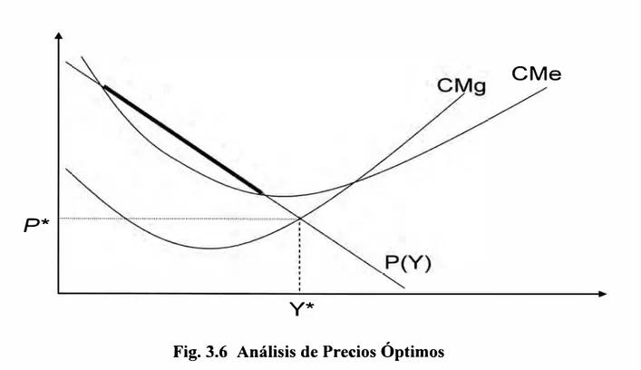 Fig. 3.6  Análisis de Precios Óptimos 