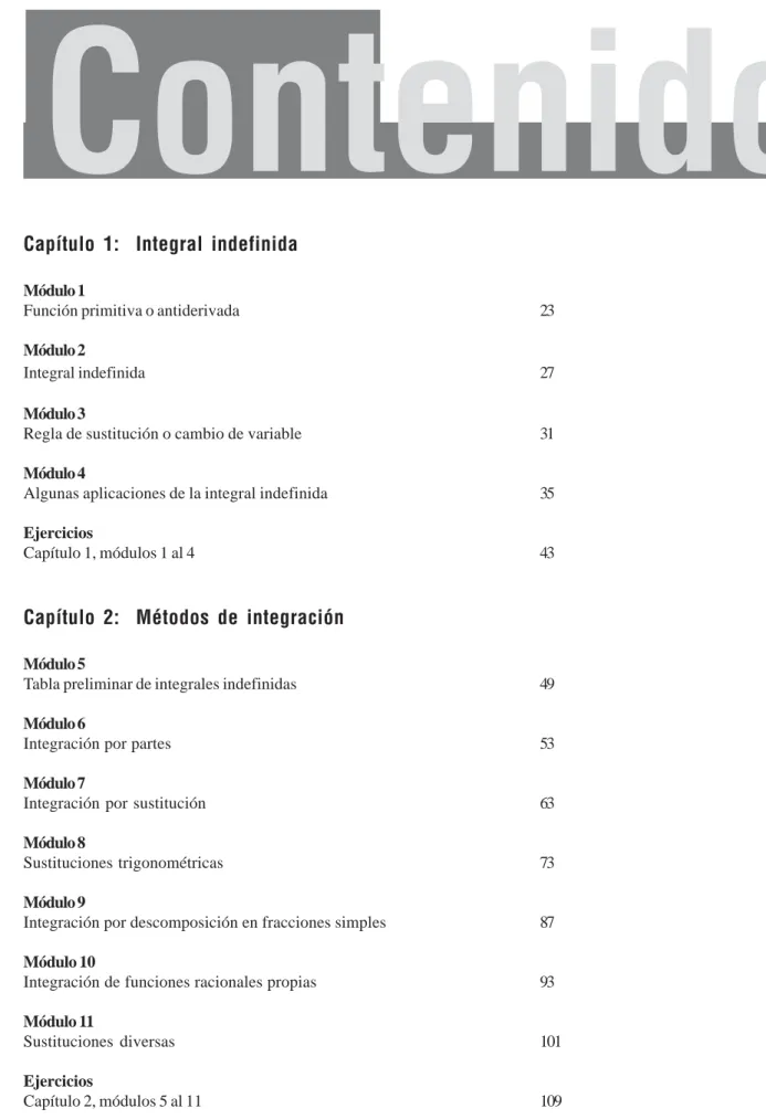 Tabla preliminar de integrales indefinidas 49