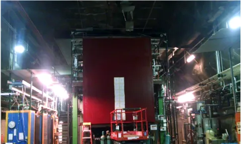 Figure 3.1: Front view of the MINERvA detector at NuMI Hall at Fermilab.
