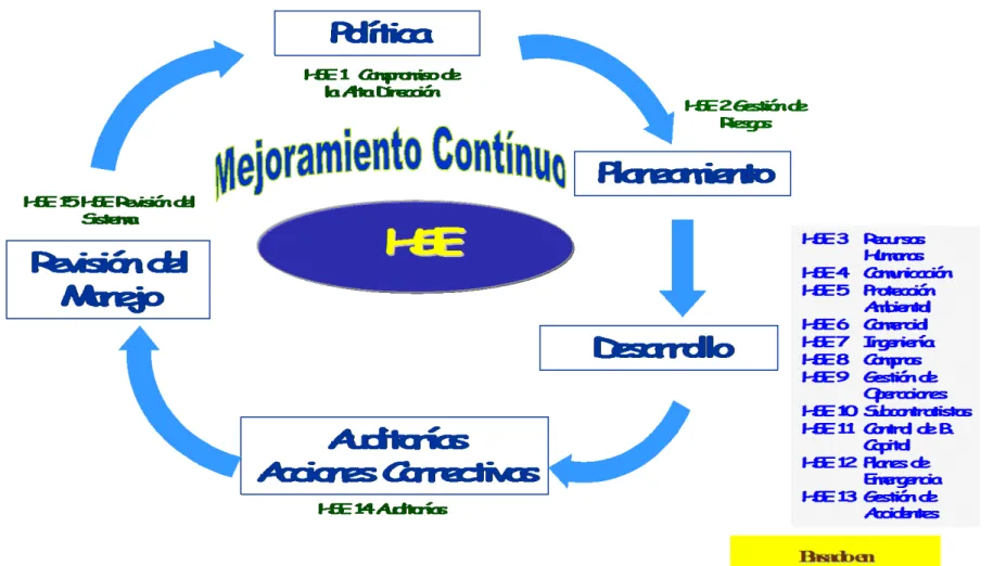 Figura 9. Esquema de los Elementos del Sistema de Gestión de Petrex 