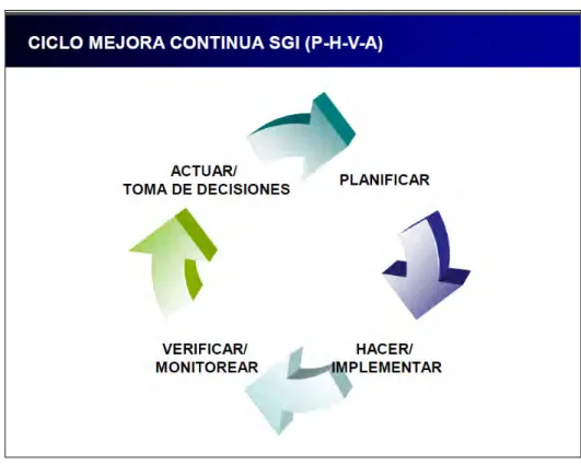 Figura 11.  Ciclo de Mejora Continua de PEPESA 