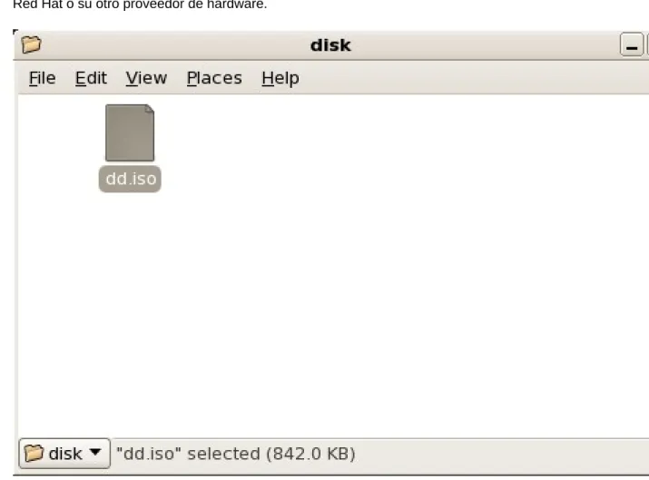 Figura 6.2. Un archivo .iso típico desplegado en una ventana de gestor de archivos