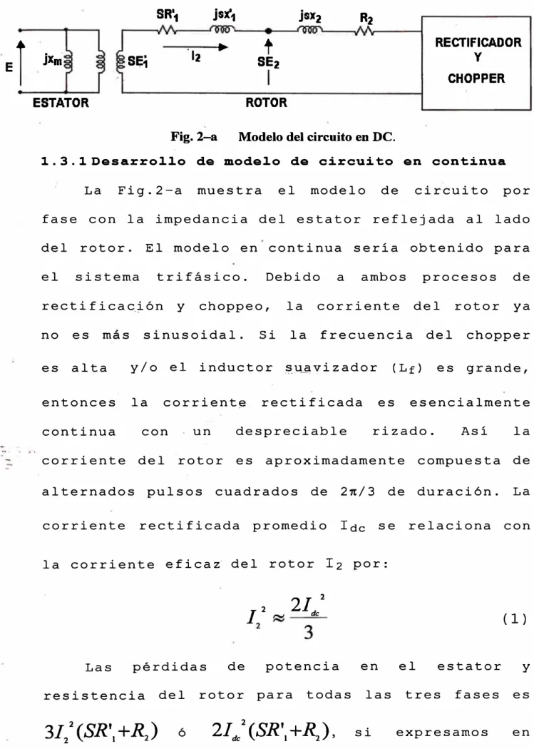 Fig. 2-a  Modelo del circuito en DC. 