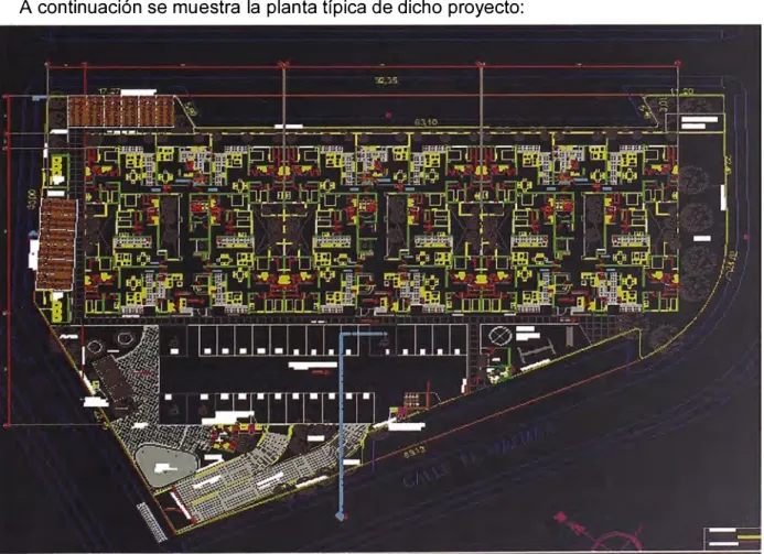 Figura N º 1.- Plano de Arquitectura del edificio Residencial  Salamanca 