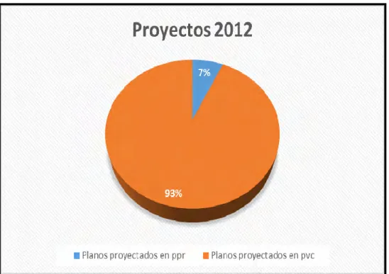 Gráfico n° 2: Proyectos basados en polipropileno en el año 2012. 