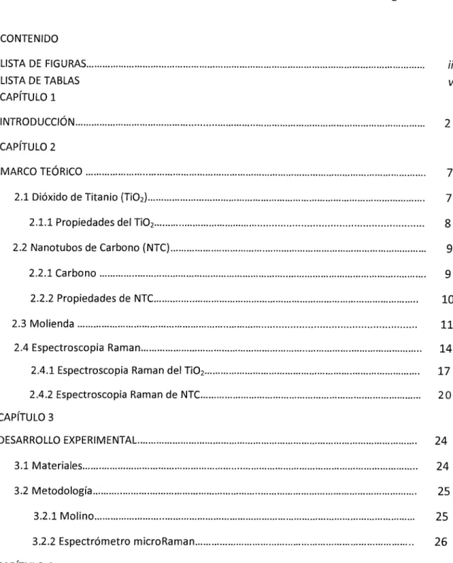 TABLA DE CONTENIDO 