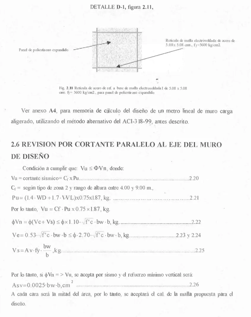 Fig.  2 . 1 1   Retícula de acero  de  ref  a  base  ele  malla clcctrosoldada l de  5.08  x 5.08  c111s