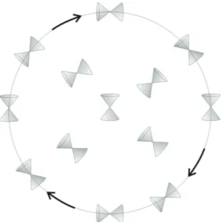 Figura 5.2 Las líneas temporales cerradas en el universo de Gödel