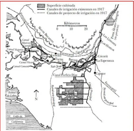 Mapa 2. Proyecto de irrigación de la Compañía Constructora Richardson. 