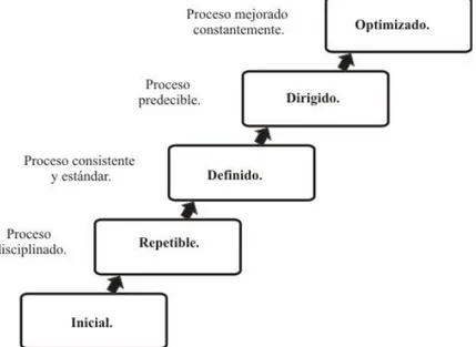 Figura 2.1. Figura 2.1. Los cinco niveles de madurez del proceso software 