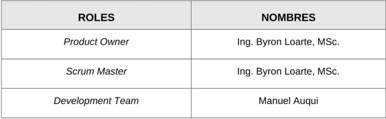 TABLA I: Asignación de Roles. 