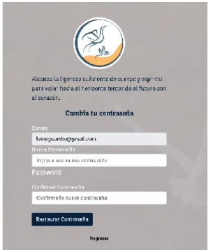 Fig. 7: Formulario recuprar contraseña   