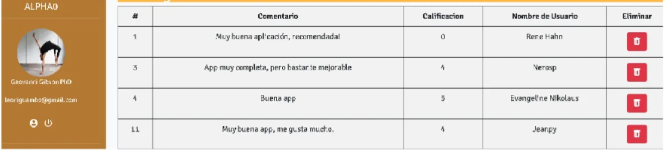Fig. 30: Visualizar comentario y/o sugerencias 