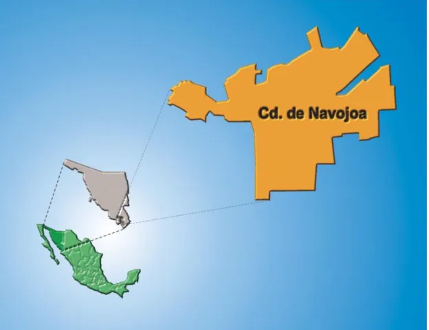 Figura 8.-  Localización de la Ciudad de Navojoa 