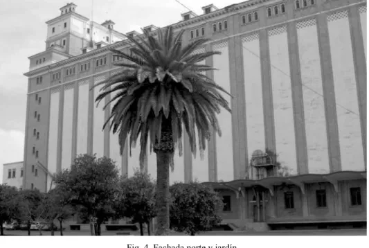 Fig. 4. Fachada norte y jardín. 
