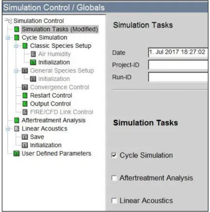Figura 11.  Tareas de simulación 