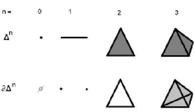 Figura 1.9: Frontera de un simplejo.