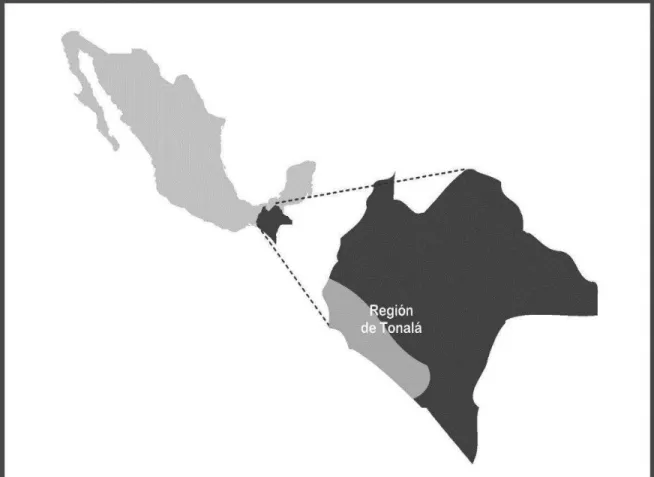 Mapa 1. La región de Tonalá