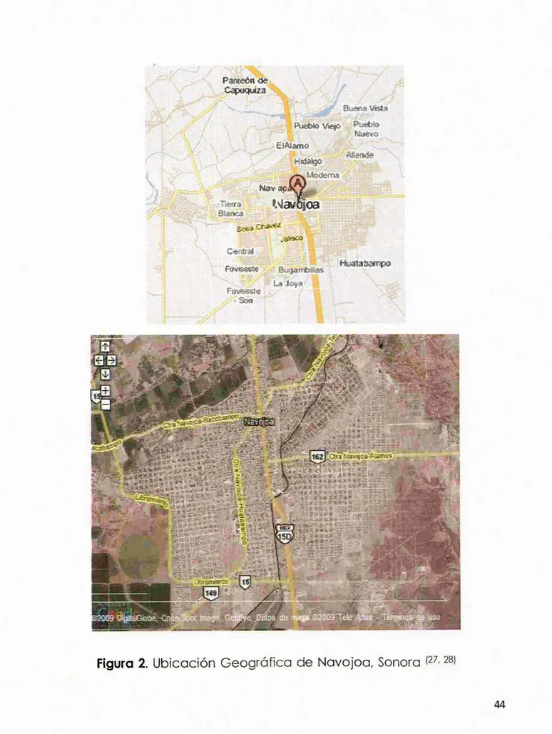 Figura  2.  Ubicación  Geográfica  de  Navojoa, Sonora  121.  281 