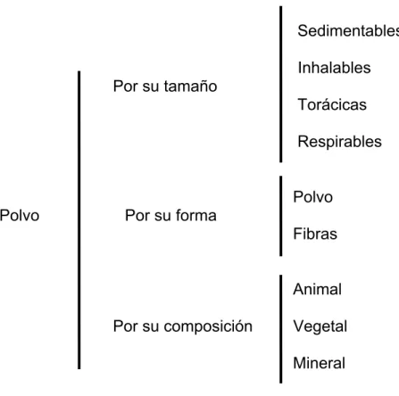 Fig. 4.- Clasificación del polvo 