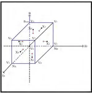 Figura 1.4: Comportamiento del campo vectorial sobre las caras de la caja de inter´es.